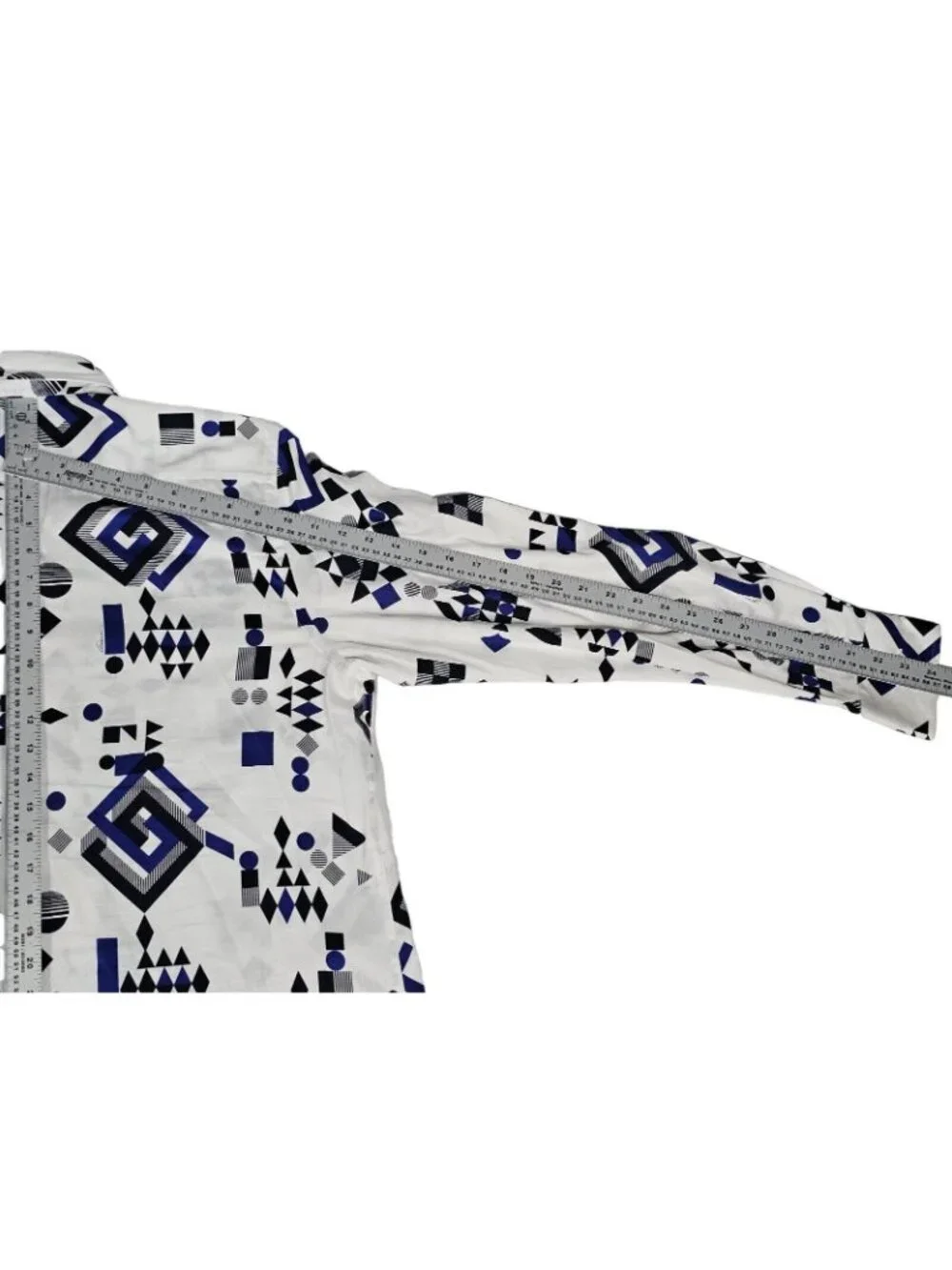 Gucci Mens Geometric Triangle Sphere Print Button Down Shirt Size 44 17.5*